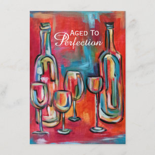 Geburtstagsparty im Alter zu Perfection Wein Einladung