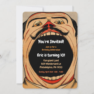 Geburtstagsparty im Vintagen Karneval Einladung