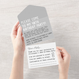 Geburtstagsparty in einer Einladung