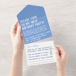 Geburtstagsparty in einer Einladung