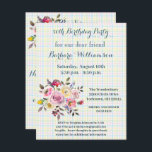 Geburtstagsparty, jedes Alter Wasserfarben Blume Einladung<br><div class="desc">NACHRICHT: VERÄNDERN SIE DAS JAHR NUR GEGEBENENFALLS! Schöne Geburtstagsfeier Einladungskarte für einen besonderen Freund. Mit Aquarell-Blume und einem weichen, strukturierten Hintergrund. Sanft, farbenfroh und fröhlich - es wird sehr geschätzt. Vieles auf diese Einladung personalisieren und es wird für jedes Alter mit einem einfachen Textwechsel geeignet sein. Matching Produkte zur Verfügung,...</div>