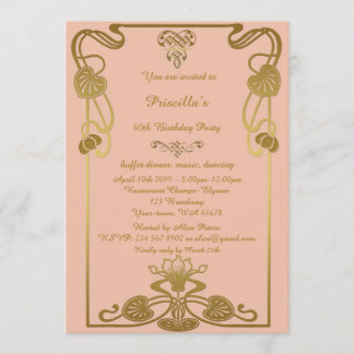 Geburtstagsparty Jegliches Alter, Gatsby-Stil, Pfi Einladung