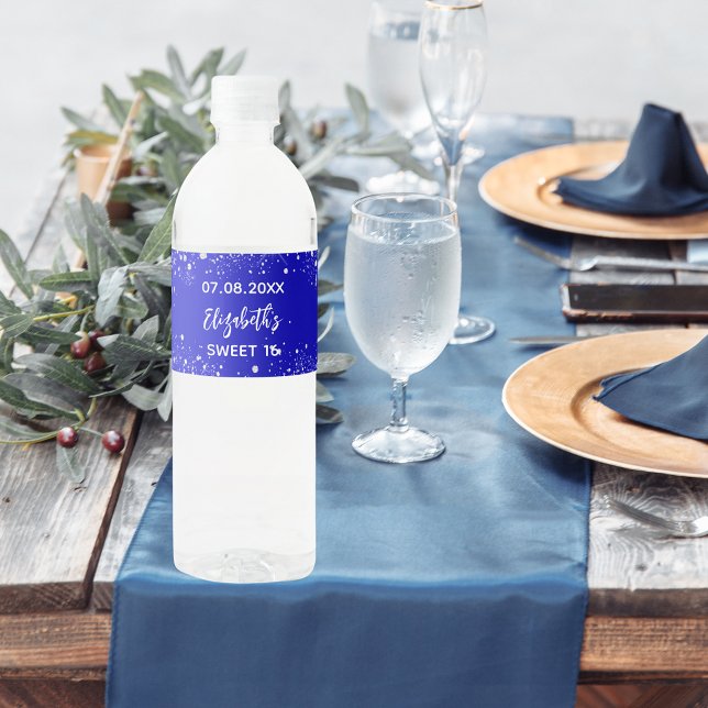 Geburtstagsparty königsblaue silberne Glitzern (Von Creator hochgeladen)