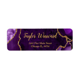 Geburtstagsparty lila und Gold Agate Marble