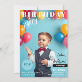 Geburtstagsparty Magazine Cover Einladung
