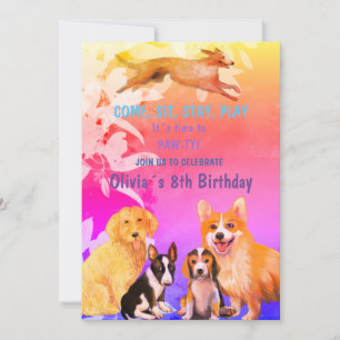 Geburtstagsparty MIT DOGGY FREUNDEN Einladung