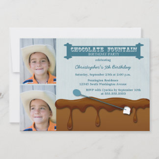 Geburtstagsparty mit Schokolade Einladung