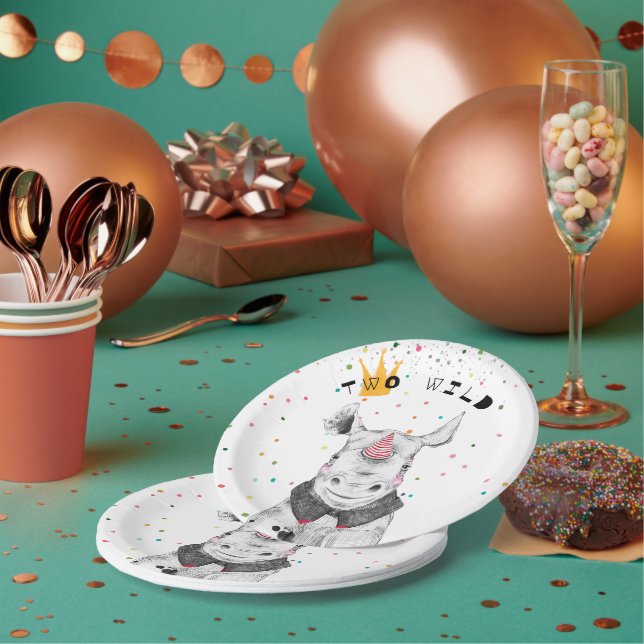 Geburtstagsparty moderner Party Pappteller (Multi)