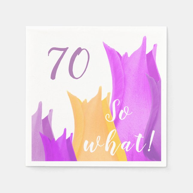 Geburtstagsparty Motivierend Tulips Serviette (Vorderseite)