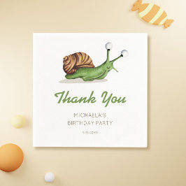 Geburtstagsparty niedlich Nature Snail Serviette
