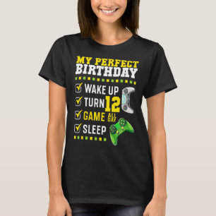 Geburtstagsparty perfekt für Gamer 12 Jahre T-Shirt