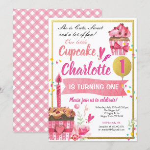 Geburtstagsparty Pink und Gold Einladung