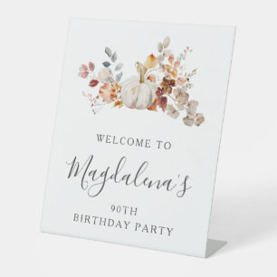 Geburtstagsparty Pumpkin Fall Blume Willkommen Sockelschild