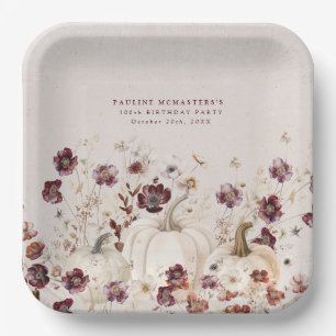 Geburtstagsparty Pumpkin Wildblume Custom Pappteller