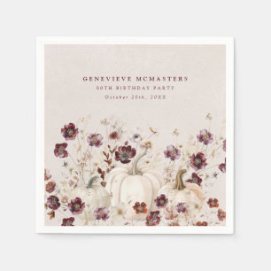 Geburtstagsparty Pumpkin Wildblume Custom Serviette