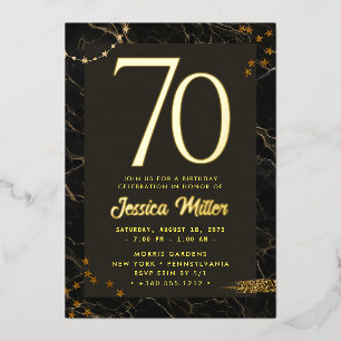 Geburtstagsparty Rose Gold Foil Einladung