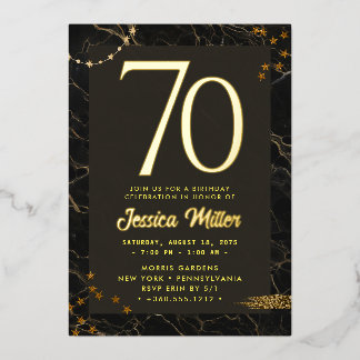 Geburtstagsparty Rose Gold Foil Einladung