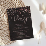 Geburtstagsparty, Rose Gold Gray "Must have" Einladung<br><div class="desc">Minimalistische,  moderne und elegante Rose Gold und dunkelgrau Einladung wird Ihre Gäste überraschen! Bitte beachten Sie,  Rose Gold Glitzer ist nur Wirkung,  nicht echte Glitzer.</div>
