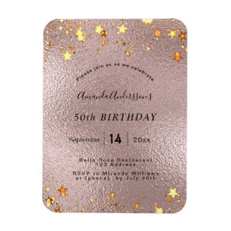 Geburtstagsparty Rose Gold Rosa Filmstars Moderne Magnet