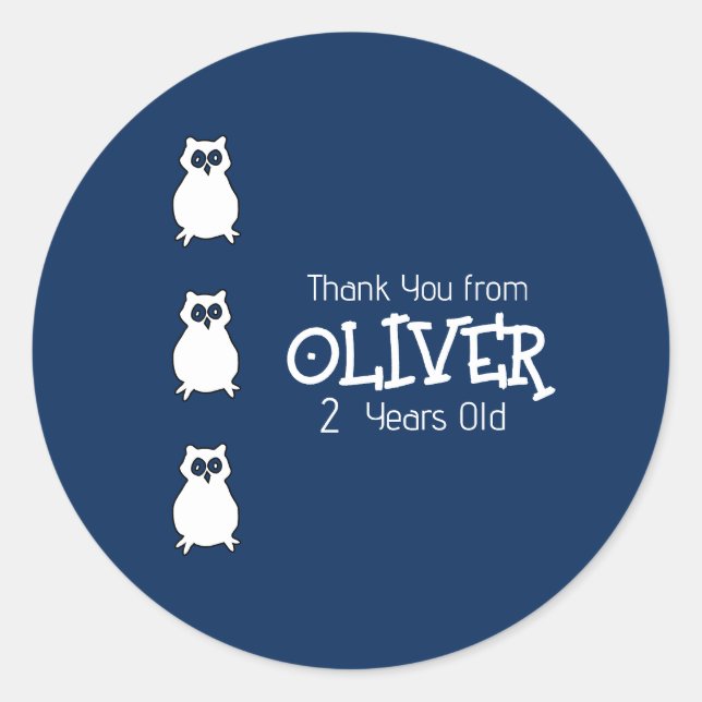 Geburtstagsparty Runder Aufkleber (Vorderseite)