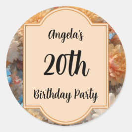 Geburtstagsparty Runder Aufkleber