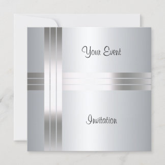 Geburtstagsparty Silver Einladung