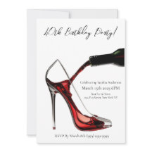 Geburtstagsparty-Stiletto mit Wein