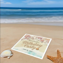 Geburtstagsparty Summer Beach Starfish Muscheln Serviette