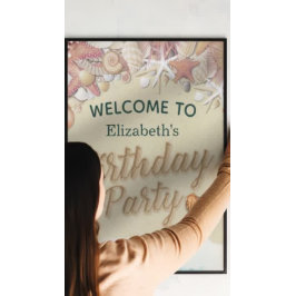 Geburtstagsparty Summer Beach Starfish Willkommen Poster