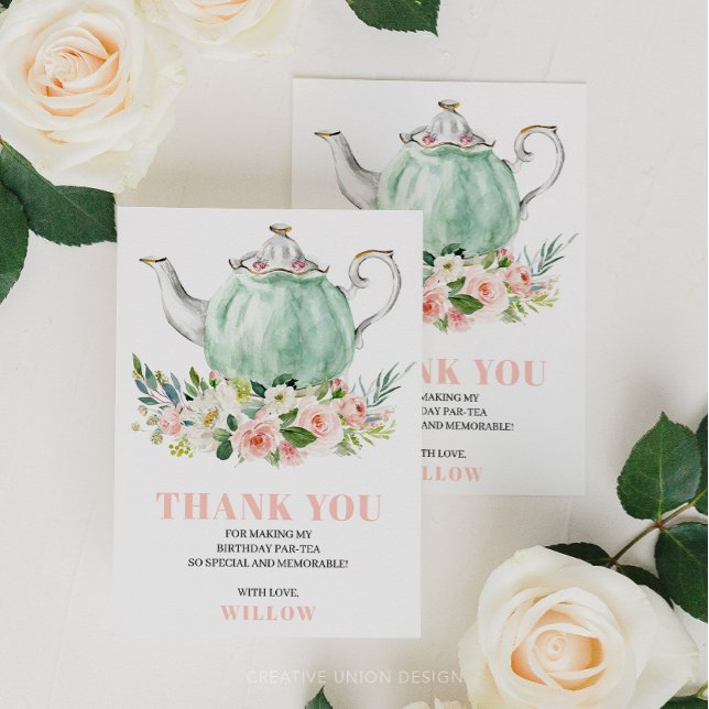 Geburtstagsparty Tee Party Danke Karte (Von Creator hochgeladen)