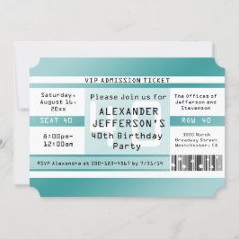 Geburtstagsparty Ticket Gestaltete Einladungen