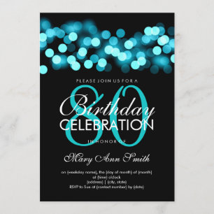 Geburtstagsparty Turquoise Hollywood Glam Einladung