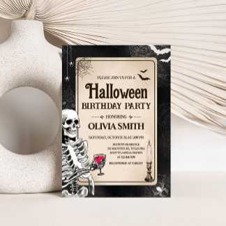Geburtstagsparty Vintager Schädel Einladung