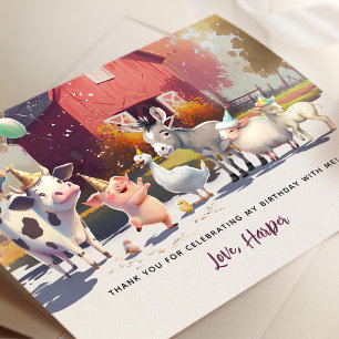 Geburtstagsparty von Landtieren Danke