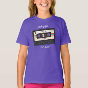 Geburtstagsparty von Retro 80's Cassette Tape Musi T-Shirt