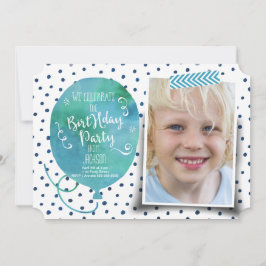 Geburtstagsparty Watercolor | Einladungs-Junge Einladung