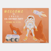 Geburtstagsparty zum Thema "Mars Astronautenjunge"