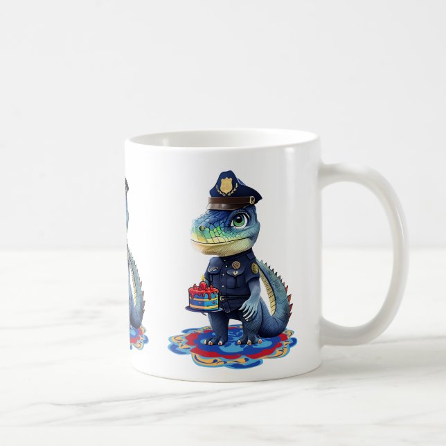Geburtstagspatrouillen-Alligator Kaffeetasse (Rechts)