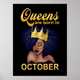 Geburtstagspenden   Königinnen sind im Oktober Geb Poster