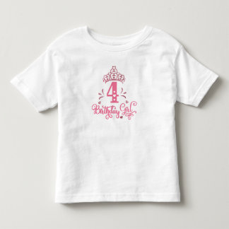GeburtstagsPrinzessin 4. Geburtstag Kleinkind T-shirt