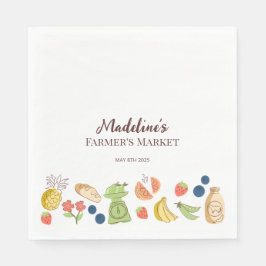 Geburtstagsproduktion auf dem Bauernmarkt Serviette