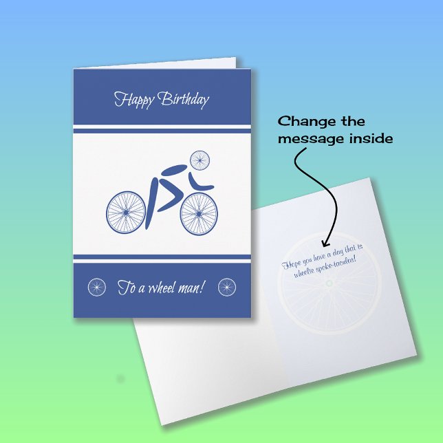 Geburtstagsradfahrer Witzbold Karte (Von Creator hochgeladen)
