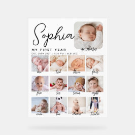 Geburtstagsschild, das erste druckbare Baby Acrylschild
