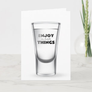 Geburtstagsschussglas mit Text Karte