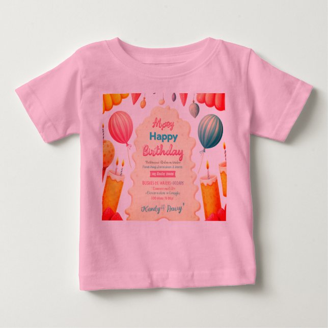 Geburtstagsspektrum Baby T-shirt (Vorderseite)