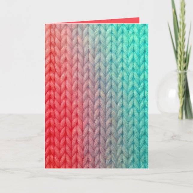 Geburtstagsstrickstiche Karte (Vorderseite)
