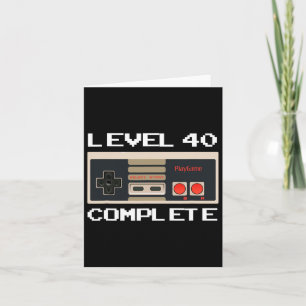 Geburtstagsstufe 40 Vollständiger Videogamer Karte