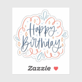 Geburtstagstitel Aufkleber