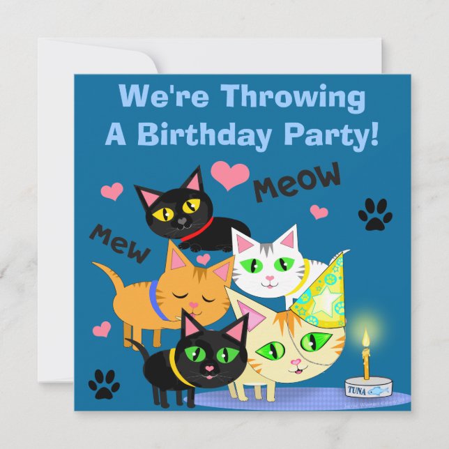 Geburtstagstorte Einladung (Vorderseite)