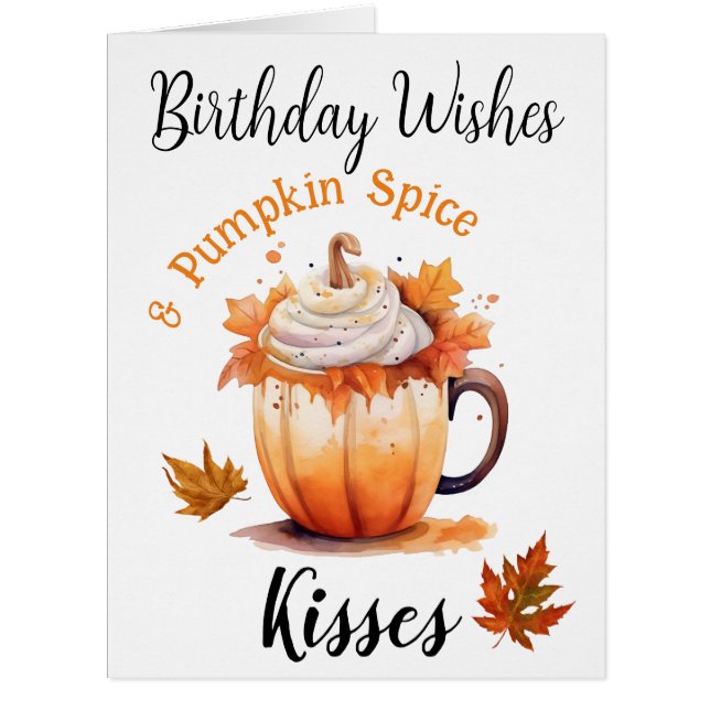 Geburtstagswände & Pumpkin Speckkisses Card (Vorderseite)